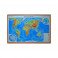 Рельефная карта мира, 1:22 000 000 (в багете)