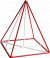 Правильная четырехугольная пирамида, (прочный пластик с закругленными углами и верхушками).