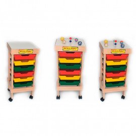Мобільний стелаж для зберігання дидактичних матеріалів, дерево