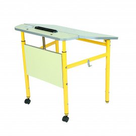 Стіл 6-кутний мобільний 700х550х580-700мм зр. №3-5 мм з регулюванням кута нахилу стільниці з ДСП Бук, Дуб Молочний, Жасмін