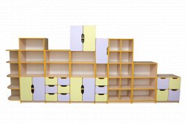 Стінка універсальна «Школа—Сад» 4310х410х1885 мм (елементи №1,2,3,4,5,6,7,8)