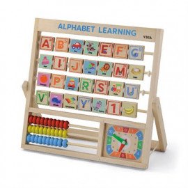Деревянная игра Viga Toys Английский алфавит с часами и счетами (50033)
