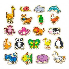 Набор магнитов Viga Toys Зверята, 20 шт. (58923)