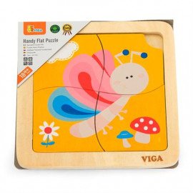 Дерев'яний міні—пазл Viga Toys Метелик, 4 ел. (50136)