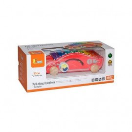 Дерев'яний ксилофон на колесах Viga Toys Спорткар (50341)