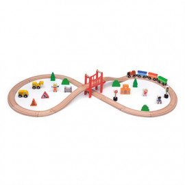 Деревянная железная дорога Viga Toys 39 эл.
