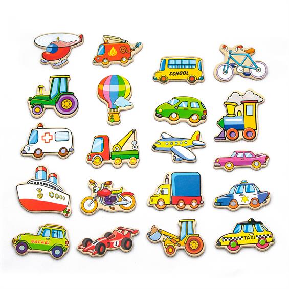 Набор магнитов Viga Toys Транспорт, 20 шт