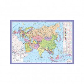 Политическая карта Евразии на планках м-б 1:10 000 000