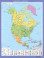 Америка Північна. Політична карта картон на планках. м-б 1:8 000 000
