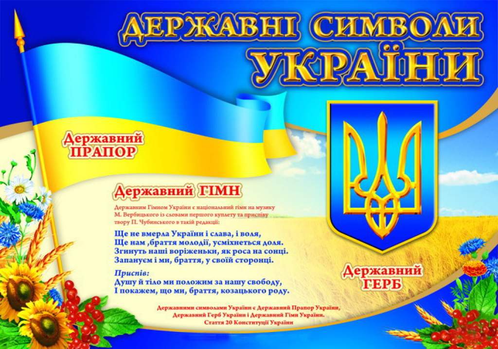 Плакат «Державна символіка України»