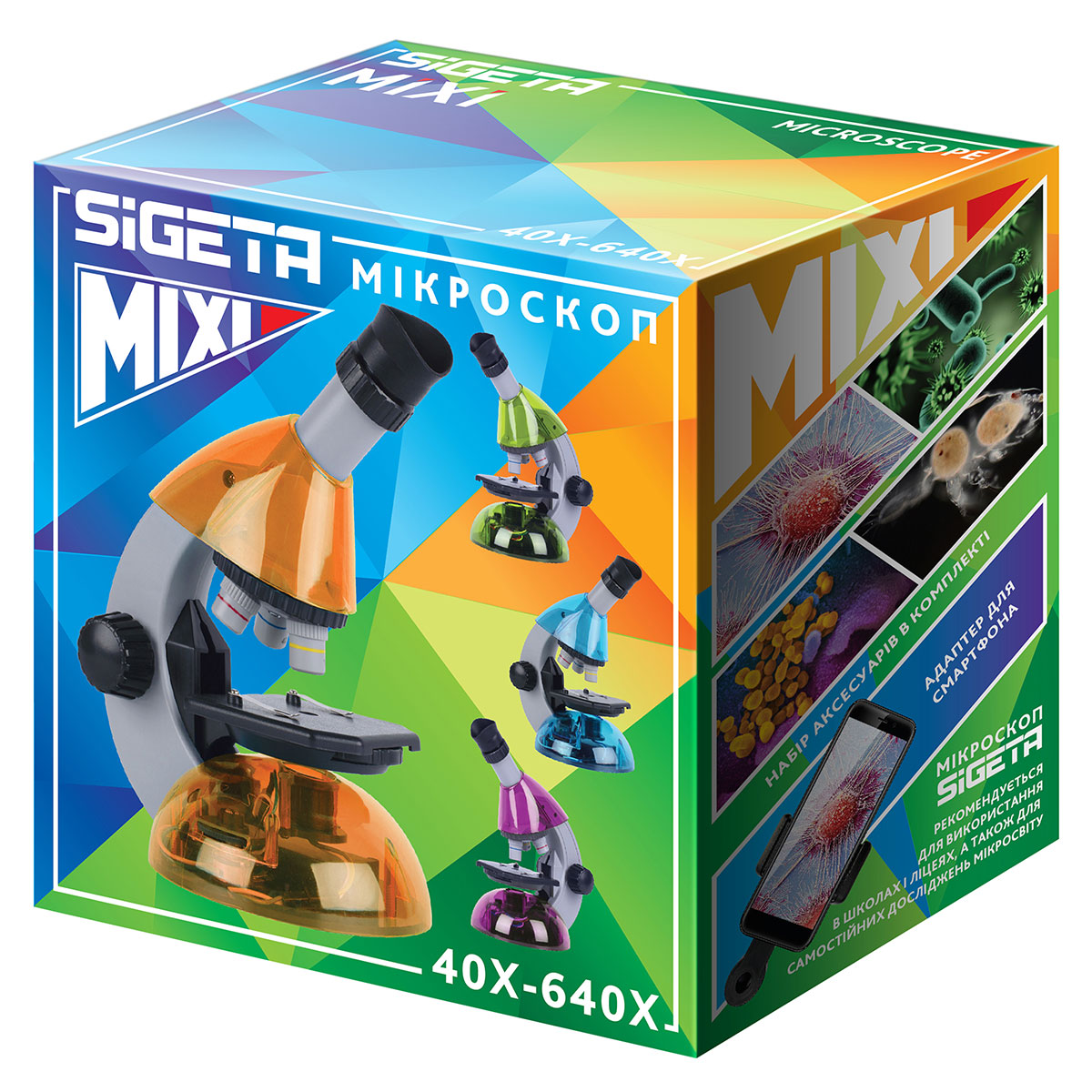 Мікроскоп SIGETA MIXI 40x-640x (з адаптером для смартфона)