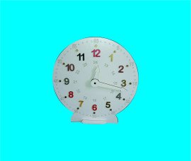 Годинник Ф-40 см. на підставці з накладними цифрами (ДВП) (білий)