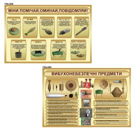 Комплект стендов Взрывоопасные предметы 2 элемента