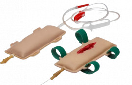 Манекен тренувальний для тампонування ран, рване поранення, без системи подачі крові